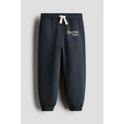 H&m Kids'  Embroidery-detail Joggers In Blue