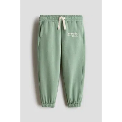H&m Kids'  Embroidery-detail Joggers In Green