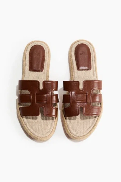 H&m Espadrille Sandals In Brown