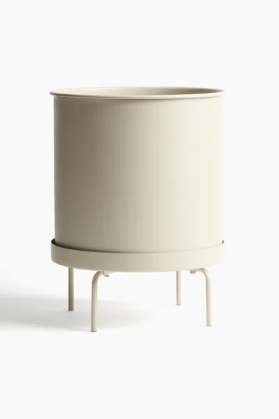 H&m Extra-large Plant Pot With Stand In Neutral