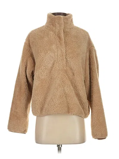 Pre-owned H&m Faux Fur Jacket In Brown