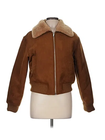 H&m Faux Fur Jacket In Brown