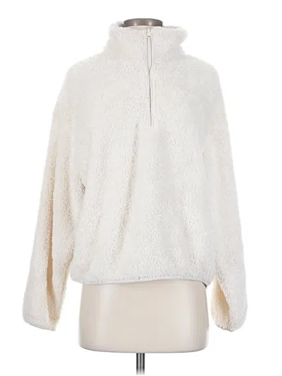 Pre-owned H&m Faux Fur Jacket In Ivory