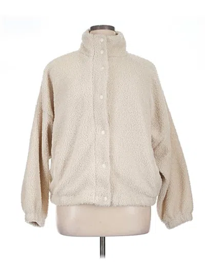 Pre-owned H&m Faux Fur Jacket In White