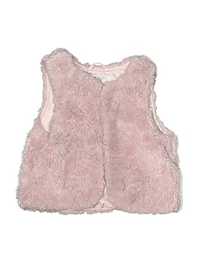 Pre-owned H&m Kids' Faux Fur Vest In Pink