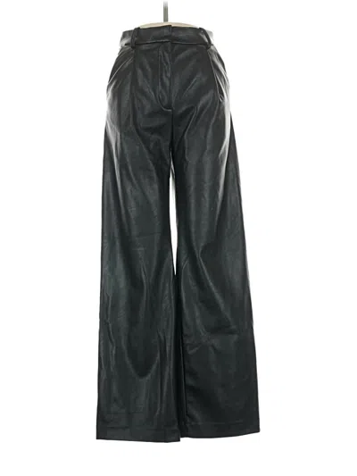 Pre-owned H&m Faux Leather Pants In Black