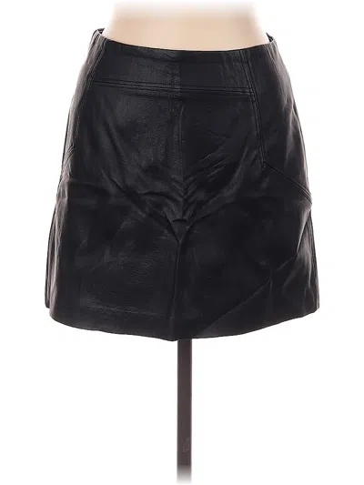 Pre-owned H&m Faux Leather Skirt