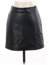 H&m Faux Leather Skirt In Black