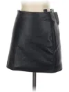 H&m Faux Leather Skirt In Black