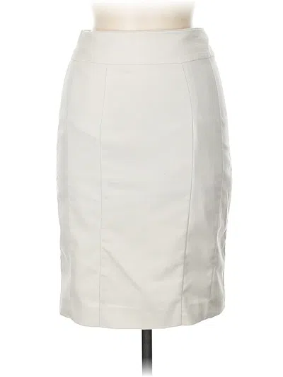 Pre-owned H&m Faux Leather Skirt In White