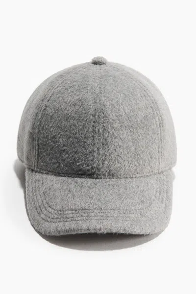 H&m Felted Cap In Gray