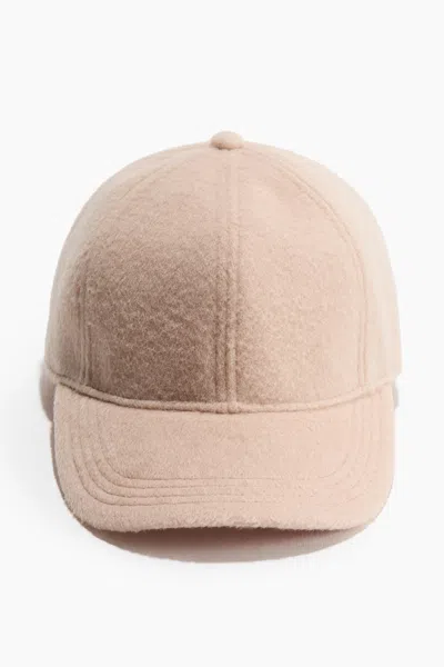 H&m Felted Cap In Neutral