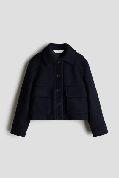 H&m Kids' Felted Jacket In Blue