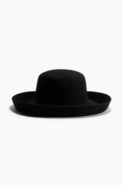 H&m Felted Wool Hat In Black