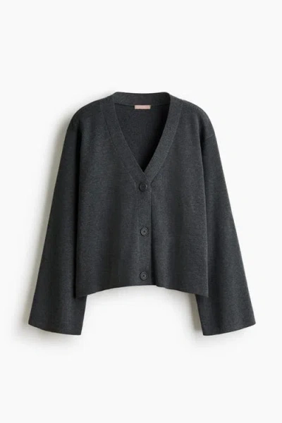 H&m Fine-knit Cardigan In Black