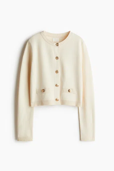 H&m Fine-knit Cardigan In Gray
