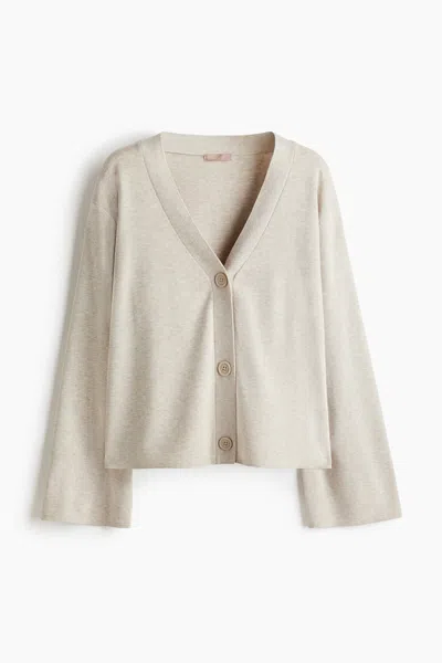 H&m Fine-knit Cardigan In Neutral