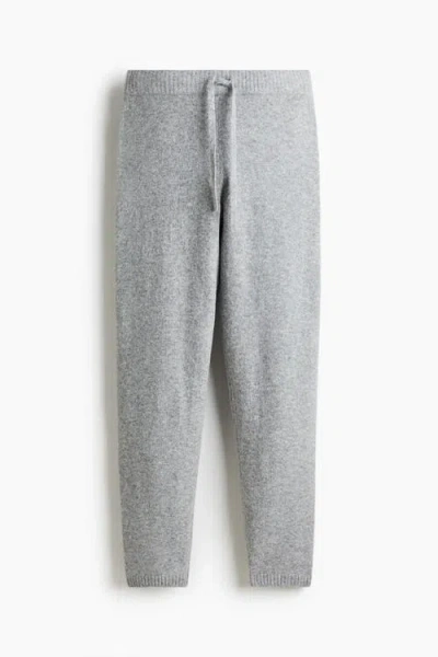 H&m Fine-knit Joggers In Gray