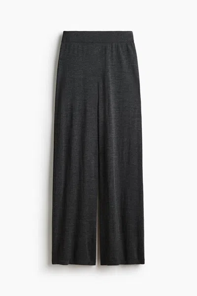 H&m Fine-knit Merino Wool Pants In Green