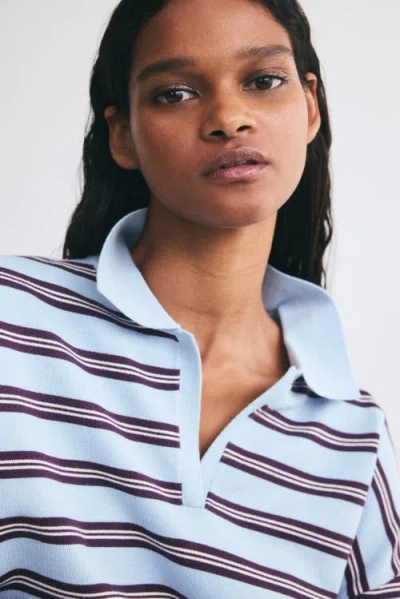 H&m Fine-knit Polo Shirt In Multi