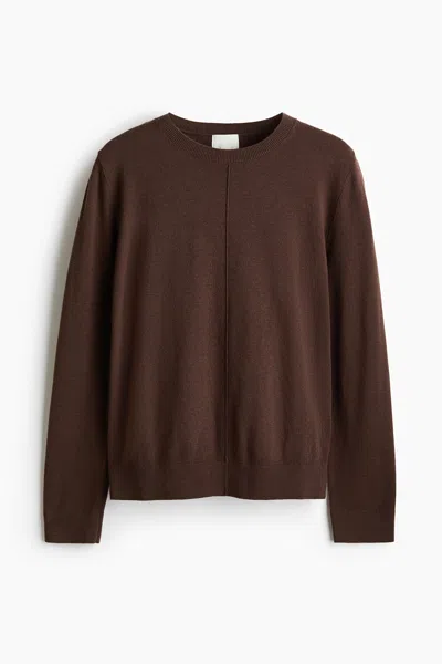 H&m Fine-knit Sweater In Brown