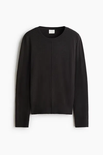 H&m Fine-knit Sweater In Black