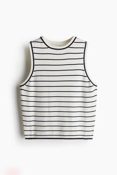 H&m Fine-knit Sweater Vest In Blue