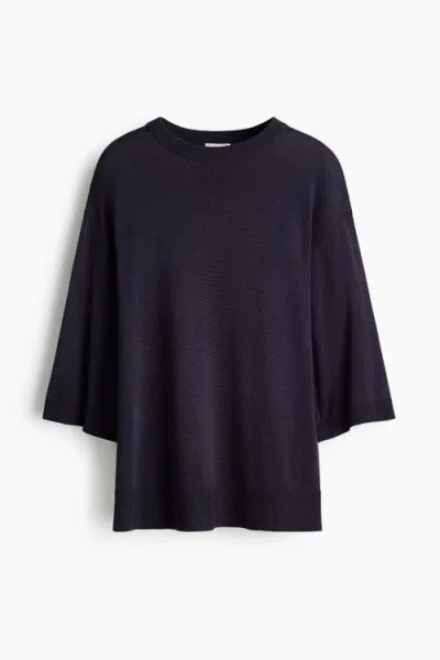 H&m Fine-knit Top In Blue