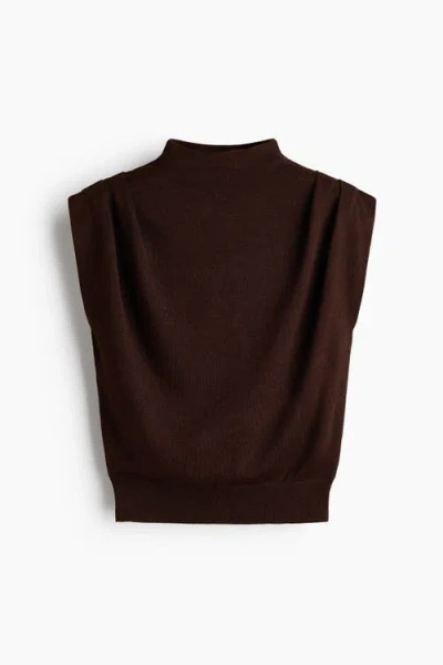 H&m Fine-knit Top In Brown