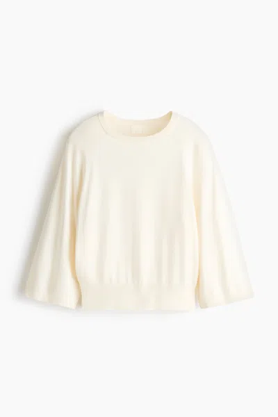 H&m Fine-knit Top In Neutral