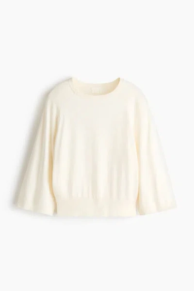 H&m Fine-knit Top In White