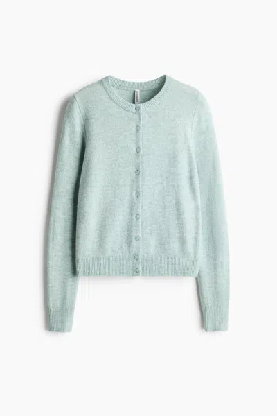 H&m Fitted Cardigan In Green