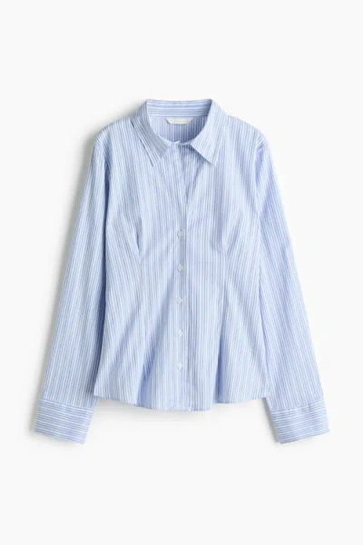 H&m Fitted Shirt In Blue