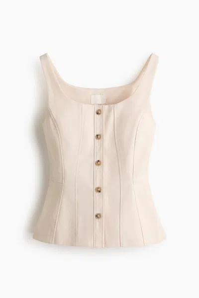 H&m Fitted Vest In Neutral