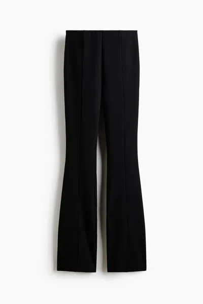 H&m Flared Creased Leggings In Black