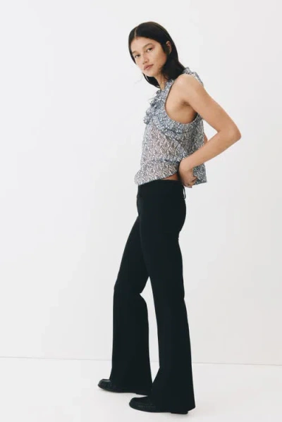 H&m Flared Dress Pants In Blue