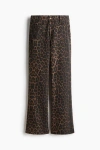 H&m Flared High Jeans In Brown