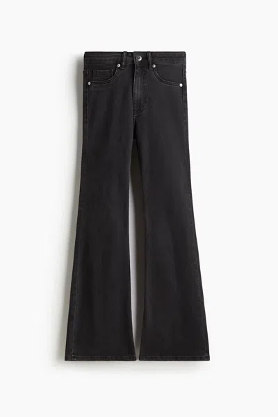 H&m Flared High Jeans In Black