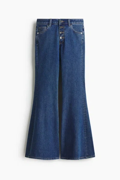 H&m Flared High Jeans In Blue