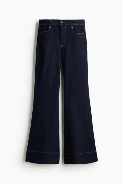 H&m Flared High Jeans In Blue