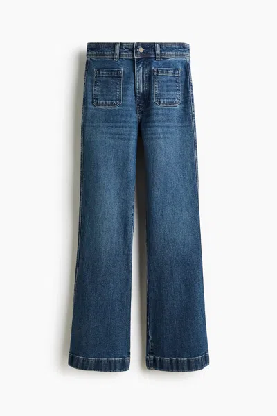 H&m Flared High Jeans In Blue