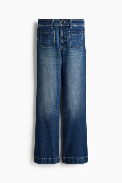 H&m Flared High Jeans In Blue
