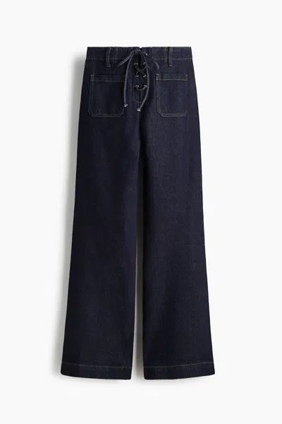 H&m Flared High Jeans In Blue