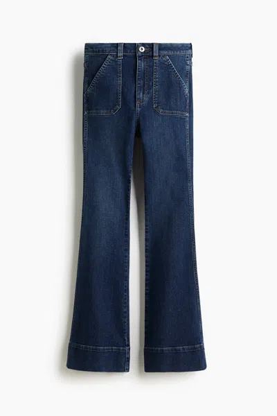 H&m Flared High Jeans In Blue