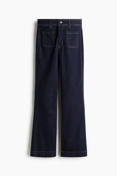 H&m Flared High Jeans In Blue