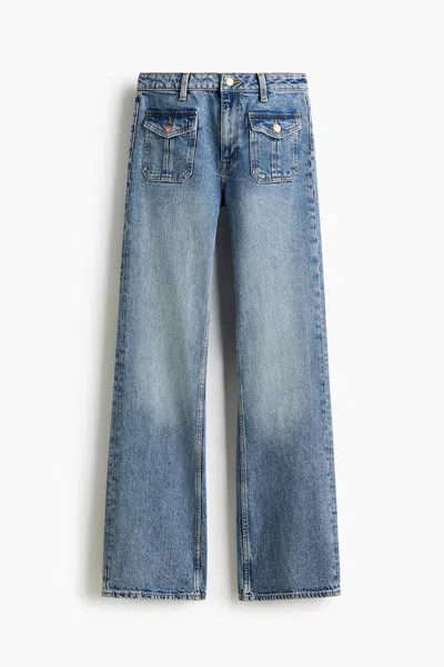 H&m Flared High Jeans In Blue
