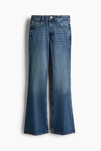 H&m Flared High Jeans In Blue