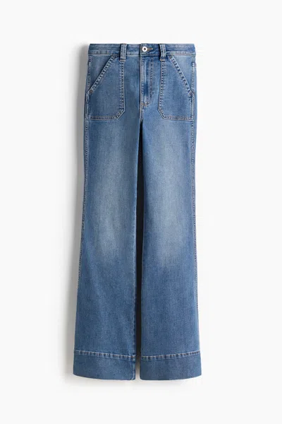 H&m Flared High Jeans In Blue