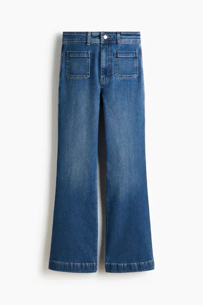 H&m Flared High Jeans In Blue
