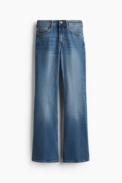 H&m Flared High Jeans In Yellow